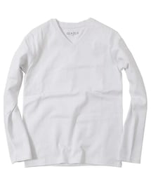 GLAZOS | 厚手天竺Vネック長袖Tシャツ(Tシャツ/カットソー)