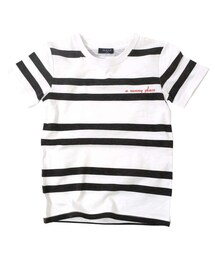 glazos | スラブ天竺ボーダープリント半袖Tシャツ(Tシャツ/カットソー)