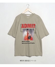 merongshop | ADMITプリントルーズシャツ(Tシャツ/カットソー)