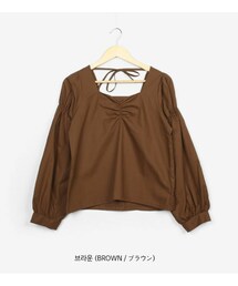 merongshop | パフギャザーエレガントブラウス(シャツ/ブラウス)