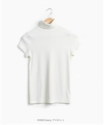 merongshop | ウールスパンタートルネック半袖Ｔシャツ(Tシャツ/カットソー)