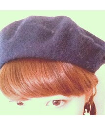 サイドビジューベレー帽(ハンチング/ベレー帽)