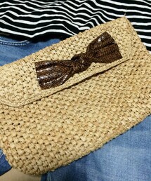 ラフィアクラッチバッグ(クラッチバッグ)