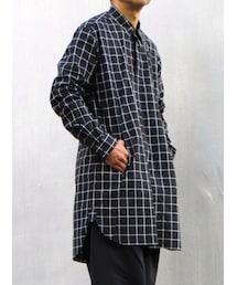 SISE | Sise　SJ-14A-SH07 Long Shirt （CHECK) BLACK(シャツ/ブラウス)