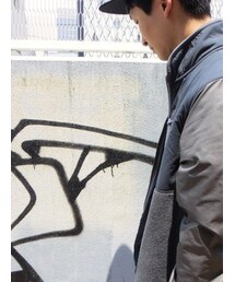 GANRYU | GANRYU　ナイロン×エステルタフタ　フリースコート　EN-C002-051-1(その他アウター)