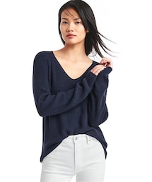 GAP | ソフトテクスチャー メリノウールブレンド セーター (ニット/セーター)