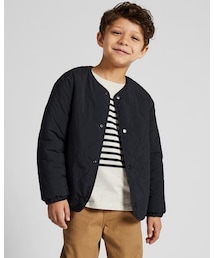 UNIQLO | キルティングボアフリースリバーシブルジャケット(ノーカラージャケット)
