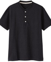 無印良品 | Muji Henley tee white (Tシャツ/カットソー)