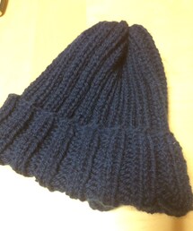 手編みニット(ニットキャップ/ビーニー)