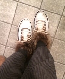 L’Appartement | ファー×レザースニーカー(スニーカー)