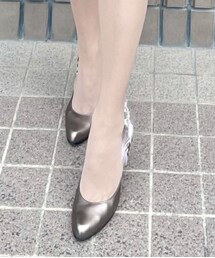 SEVEN TWELVE THIRTY | the color is bronze (パンプス)
