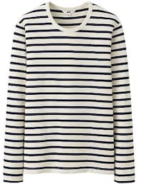 UNIQLO | ウォッシュボーダー クルーネックT。

生地は肉厚。(Tシャツ/カットソー)