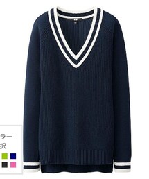 UNIQLO | ladies'チルデンニット(L)。(ニット/セーター)