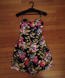 フラワー柄ワンピ(ワンピース)