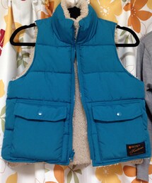 Kastane | ブルーモコモコベスト！(ダウンベスト)