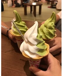 温泉で食べた抹茶ミックスアイス🎉 | その他