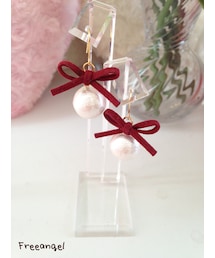 Jouete | イヤリング　パール　リボン(イヤリング)