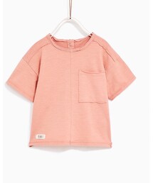 ZARA KIDS | ポケット付きTシャツのレンガを購入(Tシャツ/カットソー)