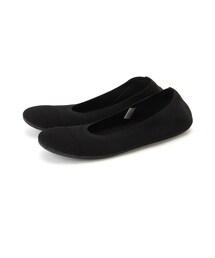 無印良品 | MUJI 持ち運びに便利なニットバレエシューズ黒(その他)
