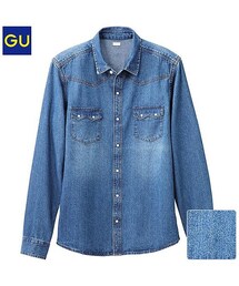 GU | （GU）デニムウェスタンシャツ（長袖）
(シャツ/ブラウス)