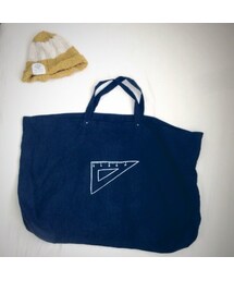 三角トート  黒60° / アメメのおめめ(トートバッグ)