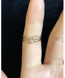 💍重ね付け | 上はいただき物💝、下はJouete(リング)