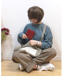 UNIQLO | スウェットモックネックロングシャツ Lサイズ(スウェット)