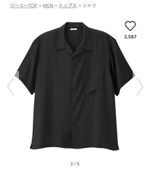 GU | オープンカラービッグシャツ サイズM(シャツ/ブラウス)