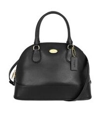 COACH | クロスグレーン レザー コーラ ドームド サッチェル(ハンドバッグ)