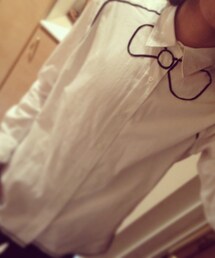 TSUMORI CHISATO | フェイクボウタイ白シャツ(シャツ/ブラウス)