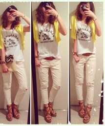 ZARA | ホワイトデニム(デニムパンツ)