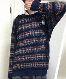 no brand | セーター(ネイビー)(ニット/セーター)