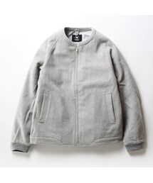 bukht | NO-COLLAR BLOUSON- ORIGINAL SHAGGY CASHMERE MELTON(ICE GRAY)(ブルゾン)