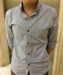 ZARA | ZARA 黑藍細格紋襯衫(シャツ/ブラウス)