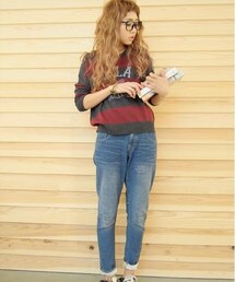 Ungrid | デニムスウェットサルエルパンツ(デニムパンツ)