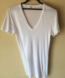 fLuXing | Vネック白Tシャツ(Tシャツ/カットソー)