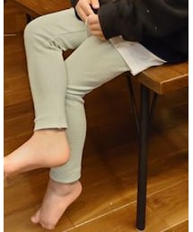UNIQLO | GIRLS リブレギンス グリーン(その他パンツ)
