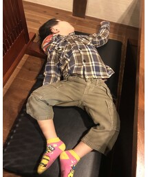 晩ご飯を食べに来たのに爆睡の三男 | おもちゃ