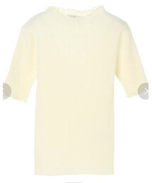 earth music&ecology | ・スタイルアップリブニット(5分袖) ●＊(ニット/セーター)