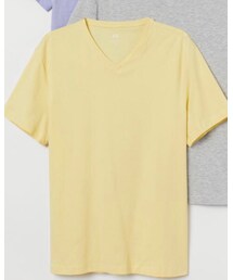 H&M | H&M - スリムフィットTシャツ 3枚セット - イエロー(Tシャツ/カットソー)