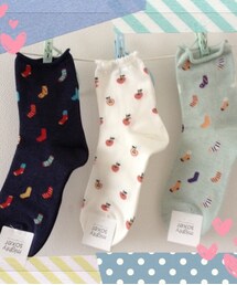 靴下屋 | 靴下柄くつした、リンゴ柄くつした(ソックス/靴下)
