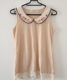 OLIVE des OLIVE | 襟刺繍タンクトップ(タンクトップ)