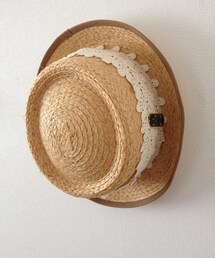 レース付き麦わら帽子(ハット)