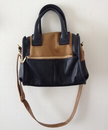 ehka sopo | バイカラーボストンバッグ(ショルダーバッグ)
