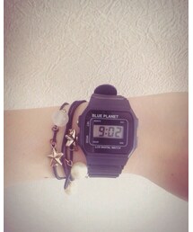 DAISO | ブループラネット♡100均（＾ω＾）(アナログ腕時計)