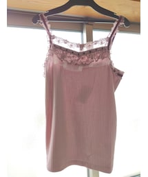 axes femme | チュール×レース重ねキャミ(キャミソール)