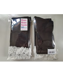 トップレース付き ソフトナイロン オーバーニーソックス ニーハイ 60cm丈 23-25cm(ソックス/靴下)