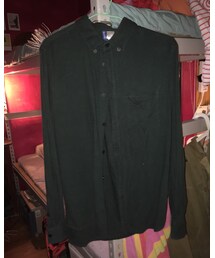 H&M | H&M DIVIDED 墨綠襯衫(シャツ/ブラウス)