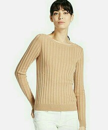 UNIQLO | コットンカシミヤワイドリブセーター(長袖)(ニット/セーター)