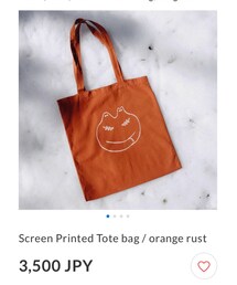 norspöke | Screen Printed Tote bag / orange rust(トートバッグ)